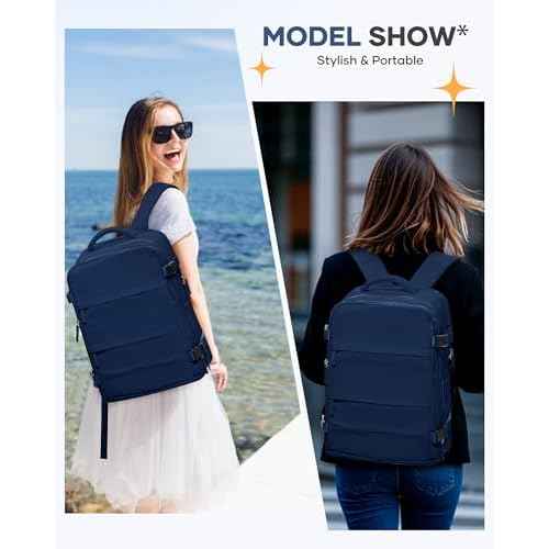 Travel Backpack Carry On Backpack Personal Item Travel Bag Mochila De Viaje Carry On Backpack For Airplanes Traveling Backpack For Women Gym Backpacks College Backpacks Sapphire Blue
