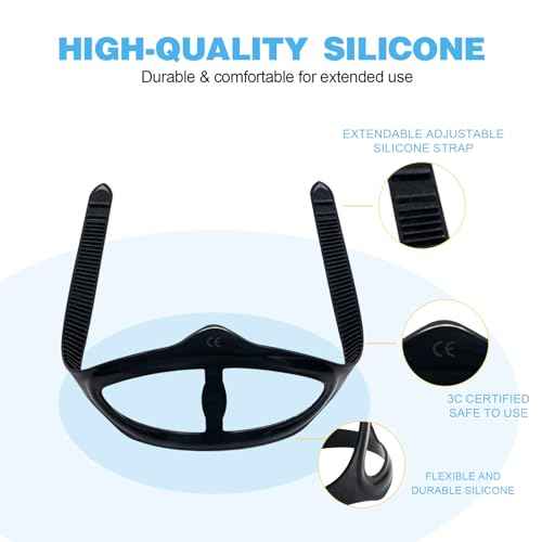 Universal Silicone Replacement Mask Strap 2-Pack, Adjustable Scuba Diving Snorkel Swim Goggles Headband, Comfortable Fit for Water Sports