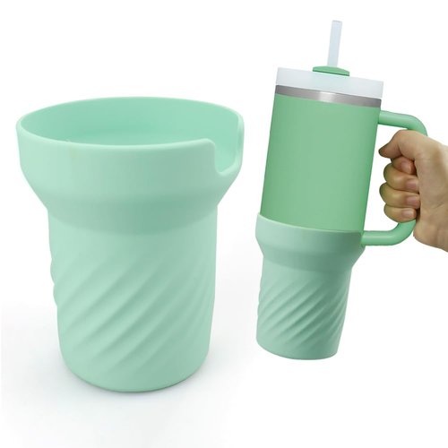 zxbaers Silicone Boot for Stanley 40 oz Tumbler, Water Bottle Bottom Protector Sleeve Bumper for Stanley 40oz Accessories (Green)