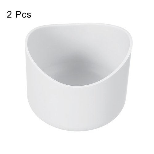 uxcell 2pcs 6cm Protective Silicone Boot Sleeve for 12-24 oz, Water Bottle Bottom Silicone Anti-Slip Sleeve Cover, Irregular Shape Cup Accessories, White