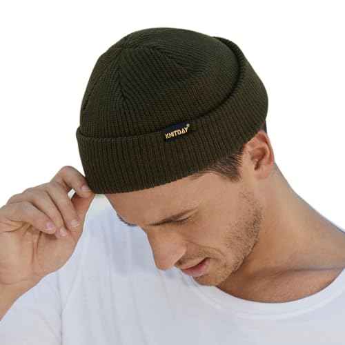 Fisherman Beanie Trawler Sailor Skullcap Knit Short Hat Unisex