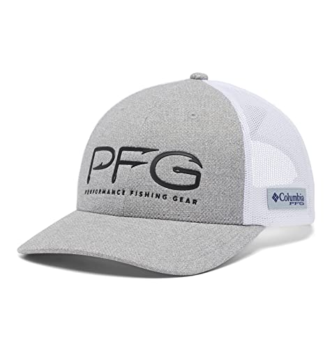 Unisex Mesh Ball Cap with Breathable Back - Columbia PFG Large-X-Large Cool Grey Heather/Black