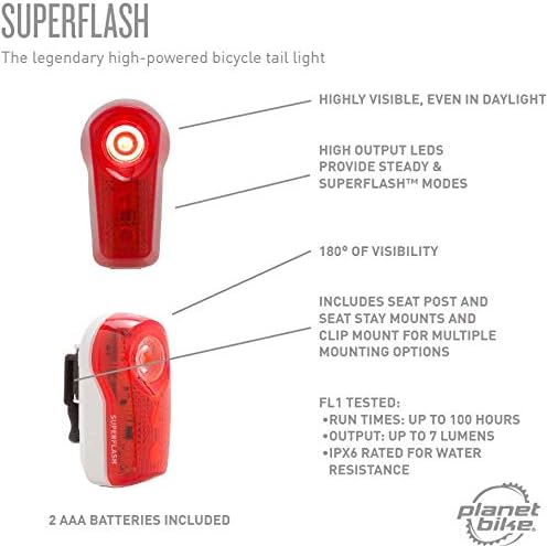 Planet Bike Superflash Stealth Bike Tail Light