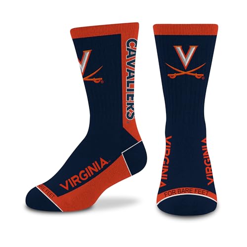 Virginia Cavaliers NCAA Kids Crew Socks - Team Color, One Size, MVP Fan Gear