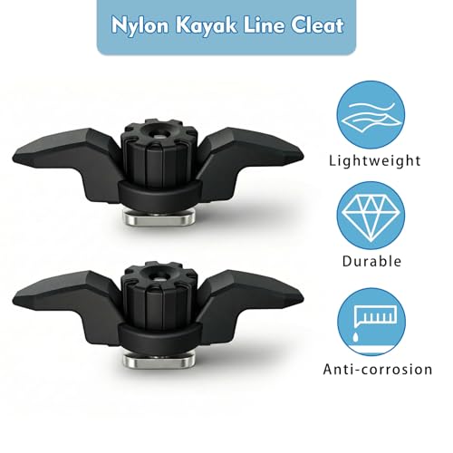 Kayak Anchor Cleat for Track Systems - Black, Light/Medium Duty Polymer Mount