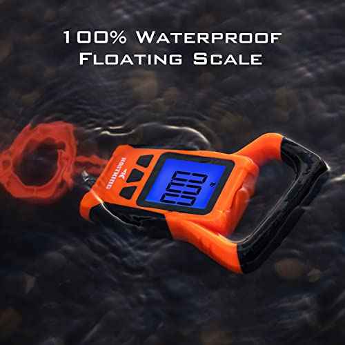KastKing Fish Scale, WideView Floating Waterproof Digital Scale, 2.5¡± Large LCD Display, 110lb Capacity, Multi-Mode Pound/Ounces & Kilograms, Stores up to 9 Weights, Fishing Gifts for Men