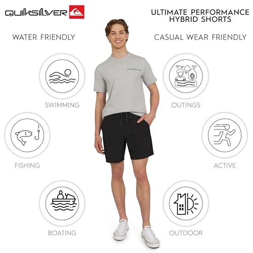 Quiksilver Men's Water-Friendly Stretch Hybrid Shorts - Large / Black