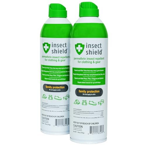 Insect Shield Permethrin Spray for Clothing & Gear - 18 Oz Pack of 2