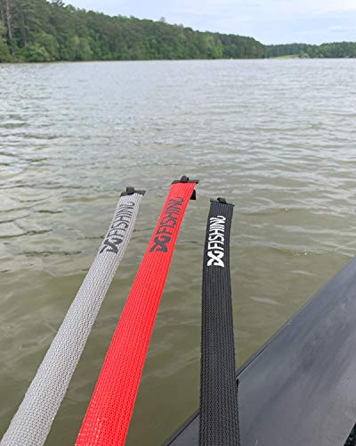 7ft Fishing Rod Sleeve 3 Pack - Black Rod Protector & Cover for Casting Rods
