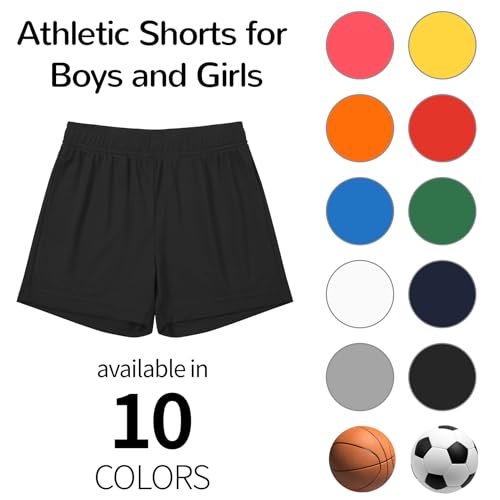 Dreammonkey Boys Girls Toddler Soccer Basketball Shorts 4T Black