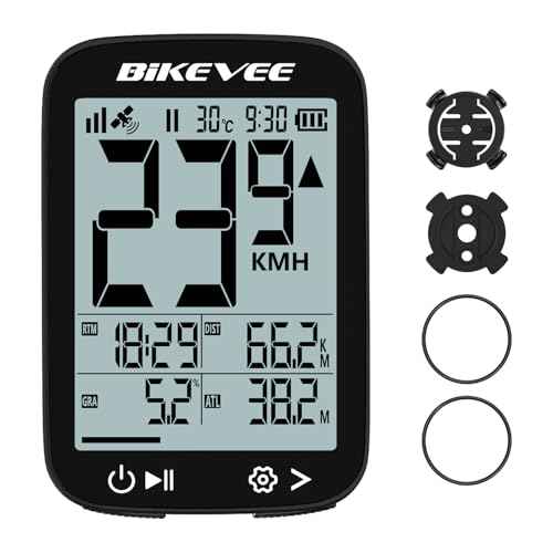 Bike Speedometer GPS Wireless Cycling Computer ? Auto Start/Stop, Auto Backlight, Waterproof Bicycle Odometer MPH KM/H, 2.4" LCD Display