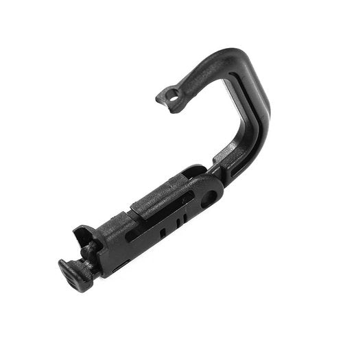 DraCra 12 Pack Tactical Gear Clips Lightweight Nylon D-Ring Locking Carabiners Tactical Carabiner Keychain Utility Hooks Hanging Buckle for Molle Webbing Straps Binding Ribbon Backpack Attachments