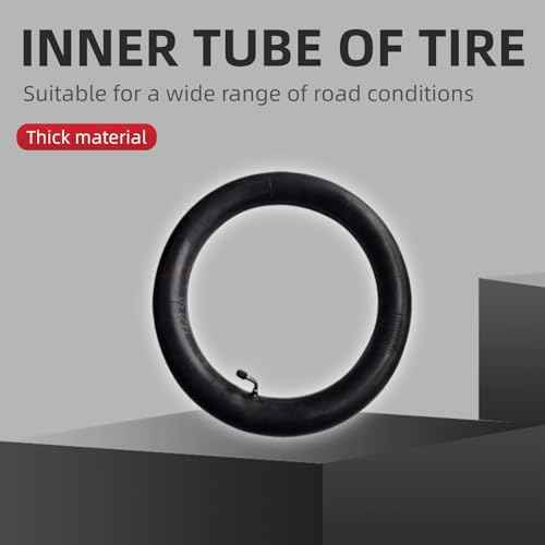 Bike Tube, Bike Tube Electric Bike tire Tube Rubber Inner Tube with Metal Bent Valve E-Bike Accessories Inner Tube with Spare Tire Replace Electric Scooter Accessories (14X2.125)