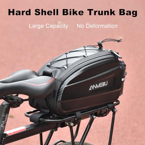 Waterproof Bike Rack Bag 6L Pannier with Rain Cover & Installation Straps