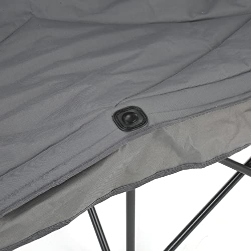 ARROWHEAD OUTDOOR Portable Folding Double Duo Camping Chair Loveseat w/ 2 Cup & Wine Glass Holder, Heavy-Duty Carrying Bag, Padded Seats & Armrests, Supports up to 500lbs, USA-Based Support