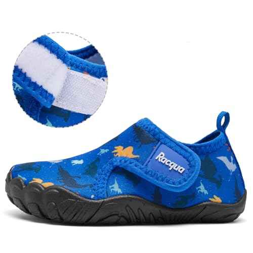 Racqua Toddler Boys Girls Water Shoes Slip-On Quick Dry Aqua Kids Shoes Lightweight Breathable Swim Shoes(Toddler/Little Kid)