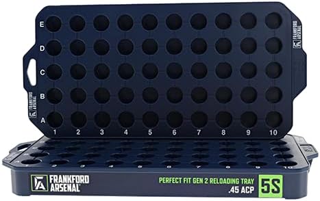 Frankford Arsenal Perfect Fit Reloading Tray for Convenient 50 Round Brass Storage