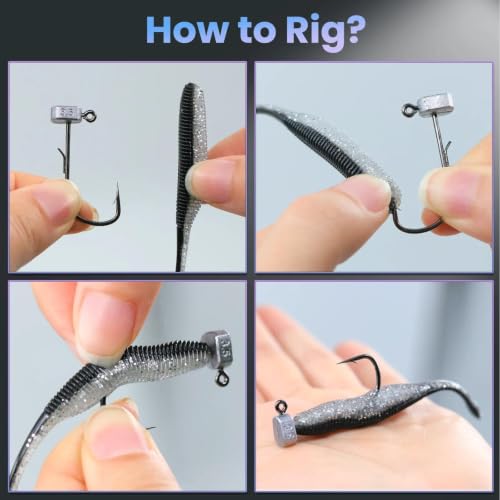Natufish Ned Rig Jig Head 1/16 oz Stand Up Action for Bass Fishing - 20 Pcs