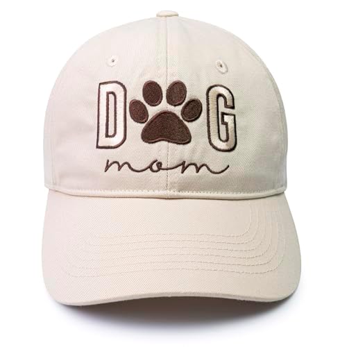 Women's Embroidered Dog Mom Hat Adjustable, Embroidered Baseball Cap for Women, Birthday Gifts for mom Black