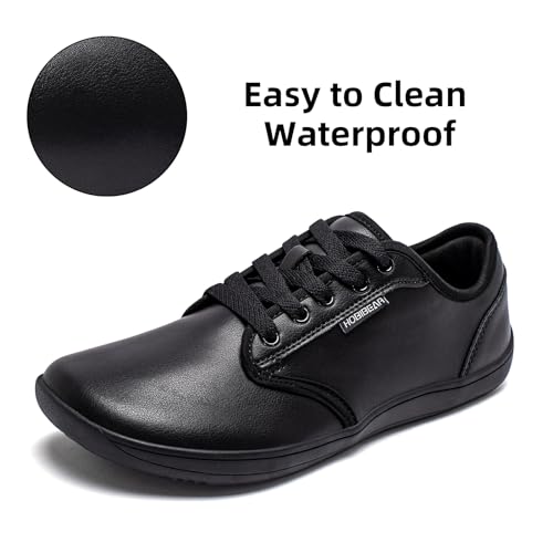 Unisex Wide Barefoot Shoes - Minimalist Zero Drop Sneakers for Men Women, All Black, 10 Wide Women / 9 Wide Men