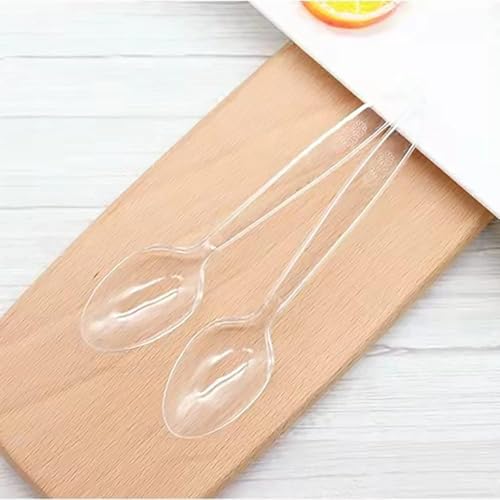 Heavy Duty Clear Plastic Forks and Spoons Set - 500 Count, Spoons & Forks
