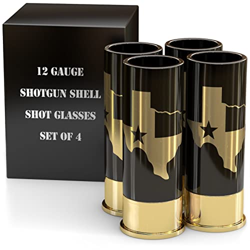 Texas Flag Shot Glass Set of 4 - Patriotic Souvenir for Men & Dads