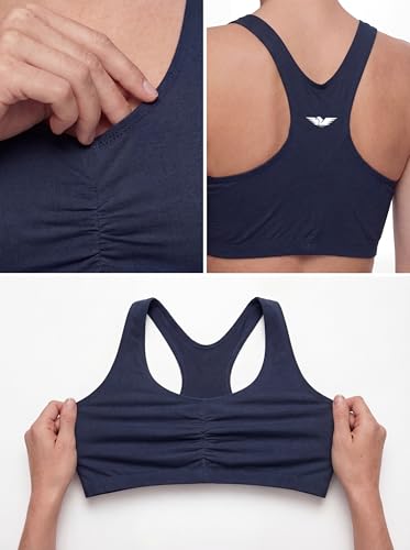 Medium 10-Pack Women's Racer Back Sports Bras - Multi-Color, Soft & Stretchy