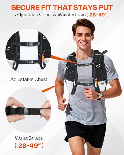 Lightweight Hydration Backpack with 1.5L Water Bladder for Running Hiking Cycling