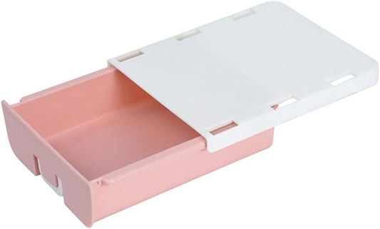 Homoyoyo Drawer Storage Box Hidden under Desk Organizer Smooth Surface Easy to Pull Holds Pencils Erasers Kitchen Items Jewelry