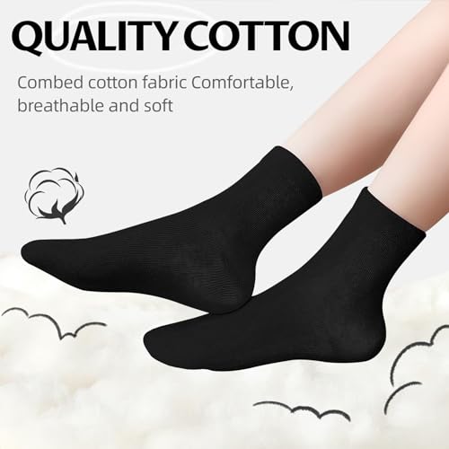 Kids Crew Socks 6 Pack for Girls and Boys School Uniform Soft Cotton Seamless Toe
