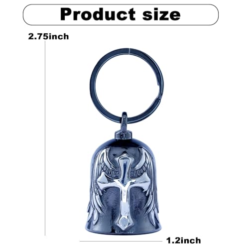 Motorcycle for Bells - Motorcycle Angel Bell for Men Women,Bell Biker Accessory,Guard Riding Safety (Cross Black)