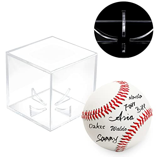 8 Pack Acrylic Baseball Display Case UV Protected Clear Cube with Stand - Variation of 8 PC