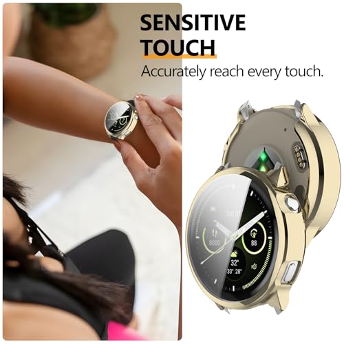 4 Pack Garmin Venu 4 41mm Screen Protector Case - Clear & Gold Variations