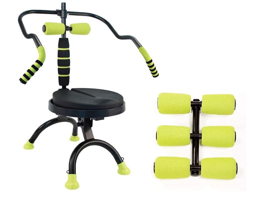 AB DOER 360 Fitness Machine System with 6pk Massage Roller Provides An Abdonimal And Muscle Activating Workout with Aerobics to Burn Calories