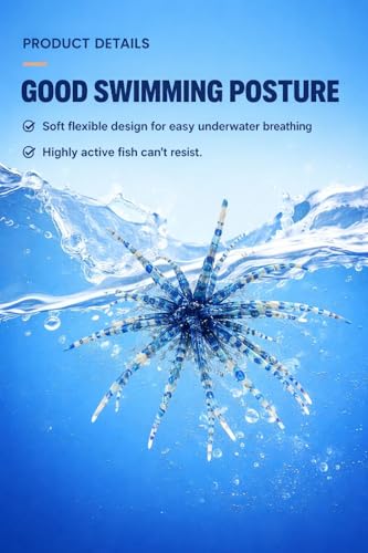Dark Green Sea Urchin Bait for Bass Fishing Lures 4.3In - Pack of 6