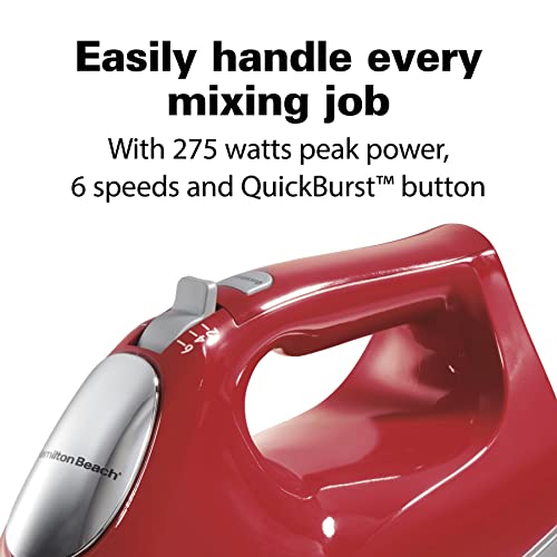Hamilton Beach 6-Speed Electric Hand Mixer with Bowl Rest & QuickBurst - Black
