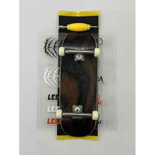 Pro Wooden Fingerboard Complete Set, 34x96mm, 5-Ply Maple Deck with leefai g4 Trucks and Urethane 65d Mini Skateboard Wheels