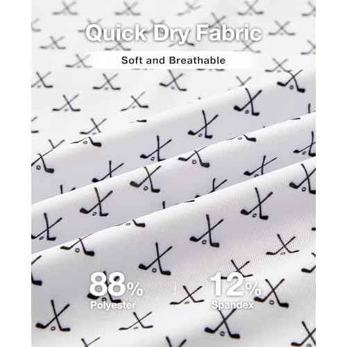 ELETOP Mens Polo Shirts Short Sleeve Golf Shirts Moisture Wicking Dry Fit Print Performance Golf Polos for Men Collared Shirt