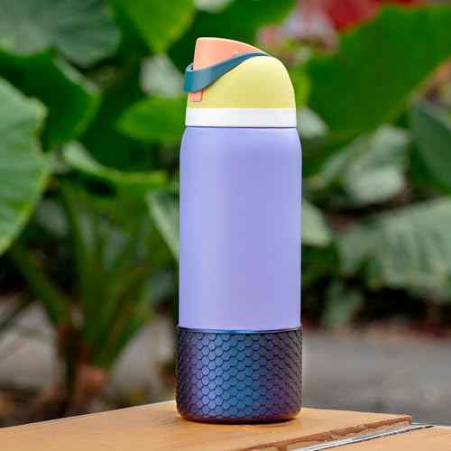 Silicone Boot for Owala Water Bottle 32 oz, Bling Anti-Slip Protective Sleeve for FreeSip/Twist/Flip Water Bottles, BPA Free