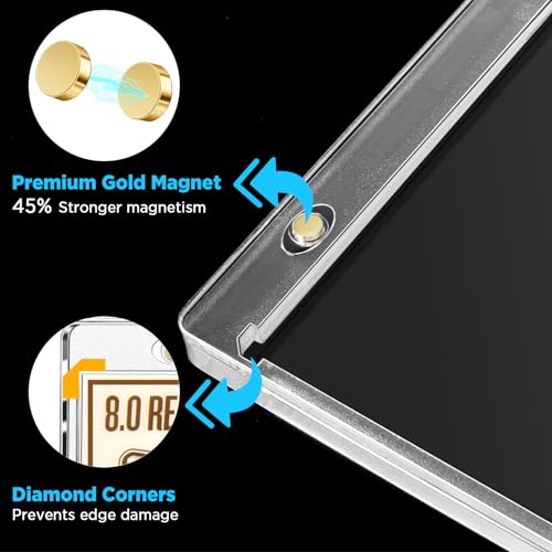 Vertical Booklet Card Holder with UV Protection & Magnetic Closure for Collectible Trading Cards