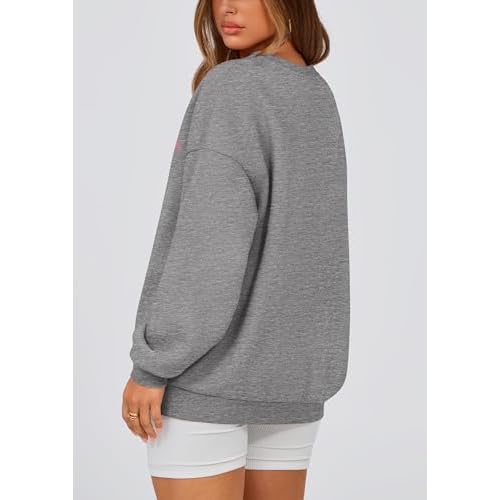 PRETTYGARDEN Women's Fall Fashion Oversized Sweatshirts Casual Crewneck Long Sleeve Graphic Pullover Tops Shirt