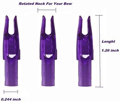 Arrow Nocks 0.246 inch Inside Diameter Inserts 6.20mm 60 Pack for Archery Standard Size(0.244" to 0.246") Arrows