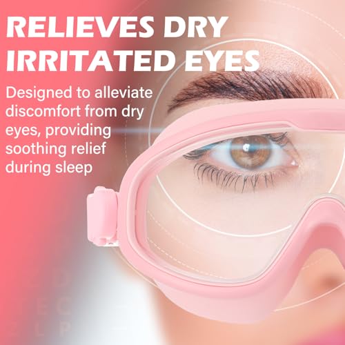 Pink Lash Goggles for Shower Eyebrow Protector - Waterproof Eye Safety