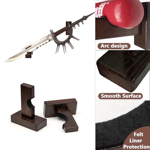 WLSANX Wooden Lightsaber Rack Wall Mount Brown Display Stand