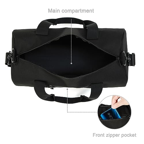 Black 21-Inch Large Gym Duffle Bag for Men Women Travel & Workout - 34L