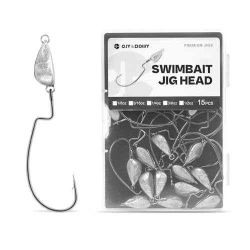 Assorted 15 Pack Weighted Texas Rig Hooks for Bass & Freshwater Fishing
