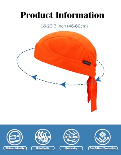 Neon Do Rags Cycling Caps Helmet Liner Skull Cap for Men & Women - Doo Rag Set