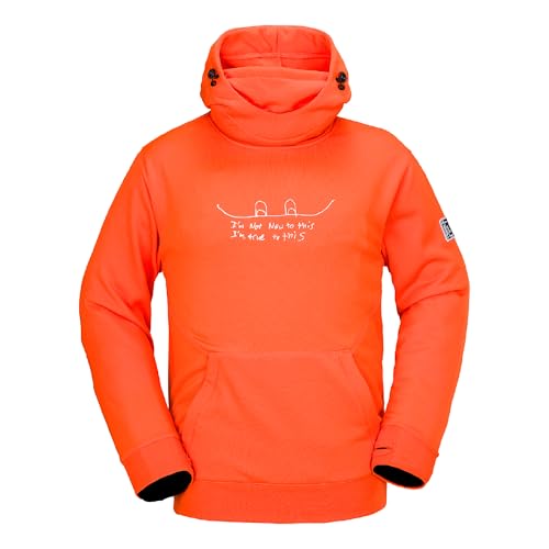 Volcom mens Hydro Fleece Riding Hoodie ? Water-repellent Sweatshirt With Storm Hood & Thumbholes