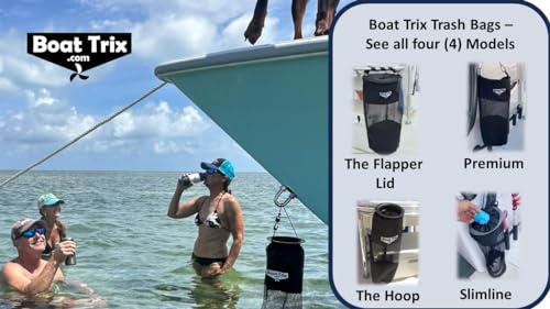Slim Line Reusable Mesh Boat Trash Bag with Drawstring - 1 Pack
