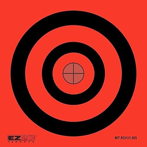 EZ2C Mini Shooting Targets, Bright Flourescent Self-Adhesive 3.5" x 3.5" (Tear-Off Pads of 25 or 100)